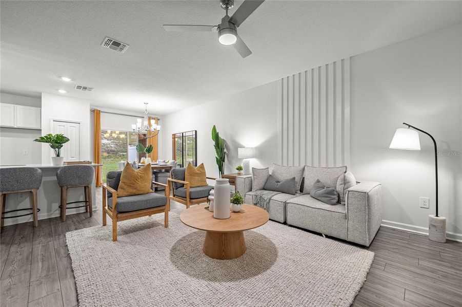 Furnished interior view inside a new home in , Alachua (Image 8). Furnished interior view inside a new home in , Alachua (Image 8).