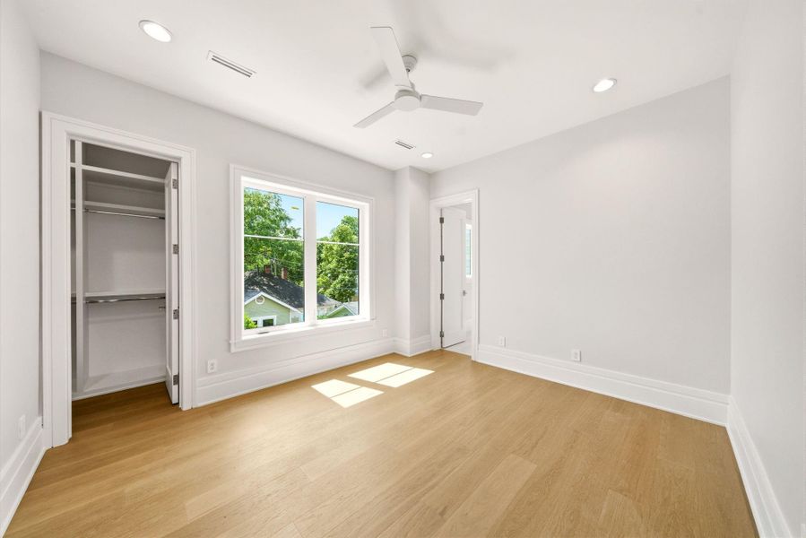 All bedrooms offer walk-in closets with built-in dressers and ensuite bathrooms. All bedrooms offer walk-in closets with built-in dressers and ensuite bathrooms.