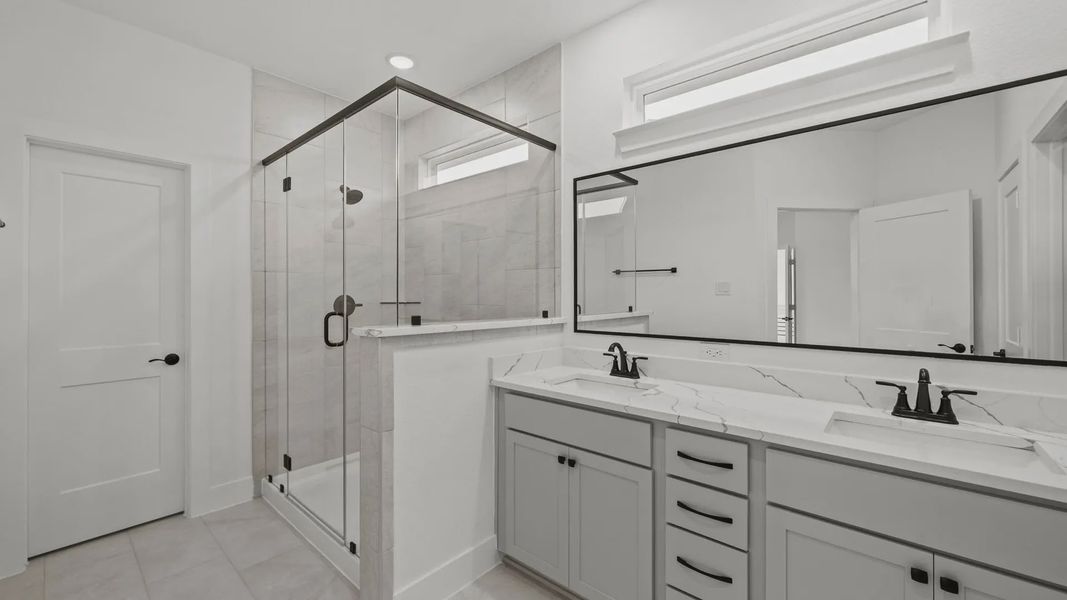 Furnished interior view inside a new home in Elyson Courtyard Collection, Katy (Image 10).