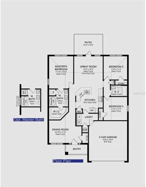 2D floor plan layout of this home in Watercress Cove, North Port, FL (Image 3).