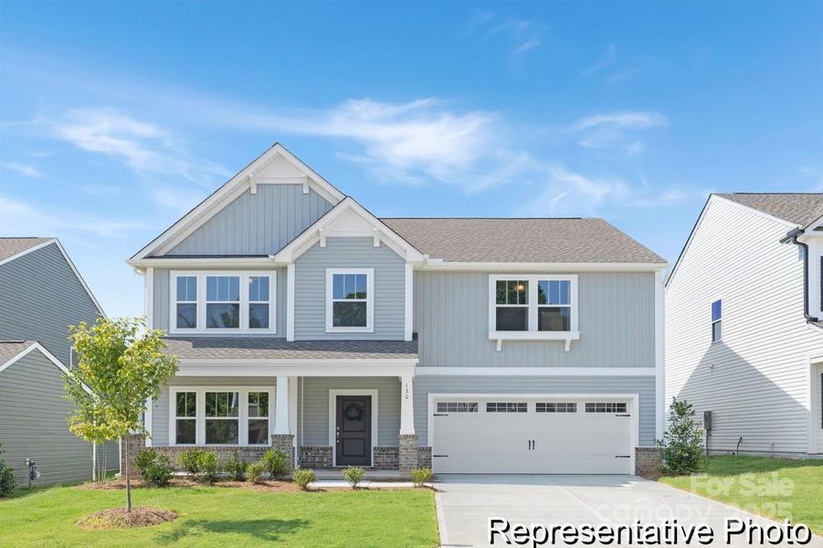 Front exterior of a new home in Colvin Park, Rock Hill, SC, highlighting curb appeal (Image 1).