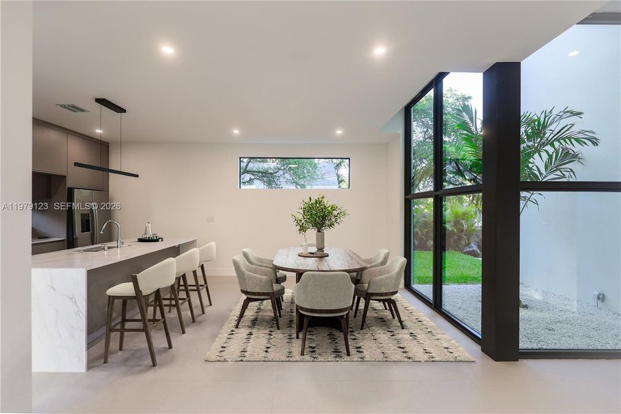 Furnished interior view inside a new home in , Miami (Image 4).