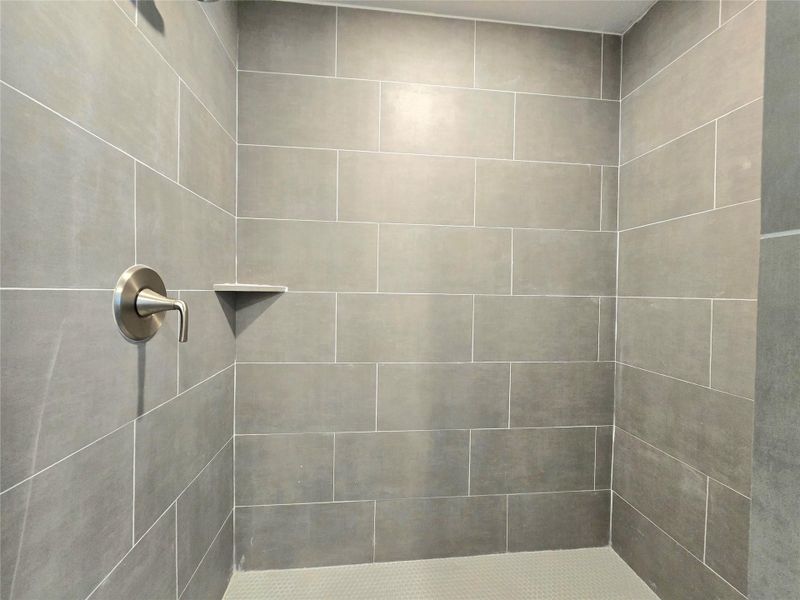 Tiled shower Tiled shower