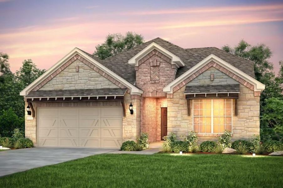 Pulte Homes, Mooreville elevation C, rendering