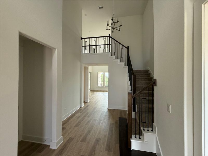 Entryway & grand staircase of home