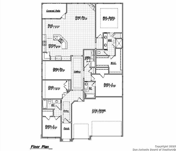 2D floor plan layout of this home in The Parklands, Schertz, TX (Image 2). 2D floor plan layout of this home in The Parklands, Schertz, TX (Image 2).