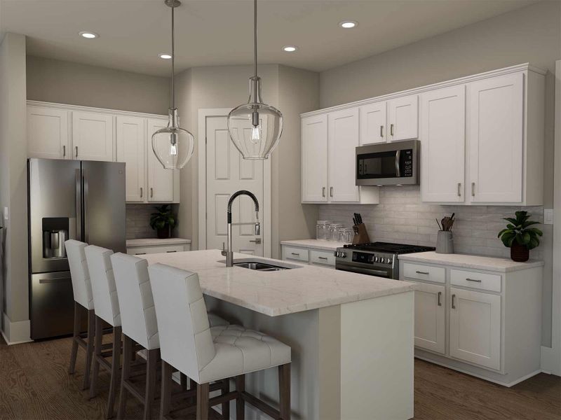 Representative furnished interior of a home built from the The Bistort by David Weekley Homes in Reserve at Park Row, Houston (Image 5). Representative furnished interior of a home built from the The Bistort by David Weekley Homes in Reserve at Park Row, Houston (Image 5).