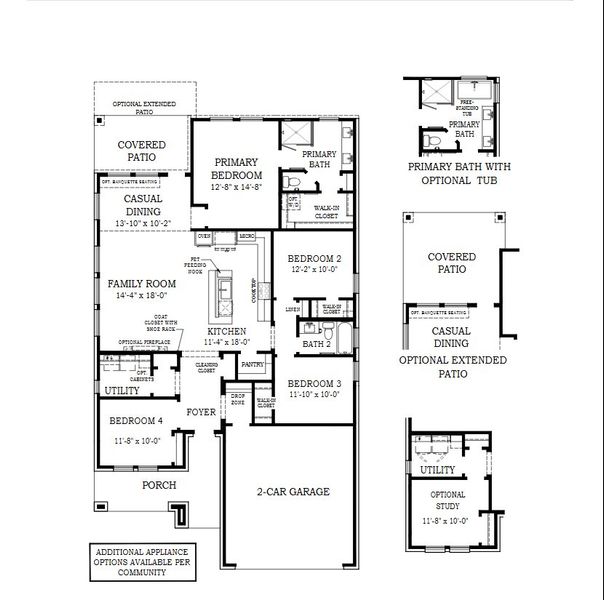 2D floor plan layout for the Bonneville – 55′ Lot by Chesmar Homes in Attwater, Waller, TX (Image 4). 2D floor plan layout for the Bonneville – 55′ Lot by Chesmar Homes in Attwater, Waller, TX (Image 4).