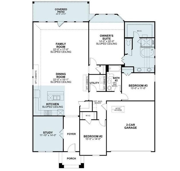 2D floor plan layout of this home in Miller's Pond, Rosenberg, TX (Image 2). 2D floor plan layout of this home in Miller's Pond, Rosenberg, TX (Image 2).