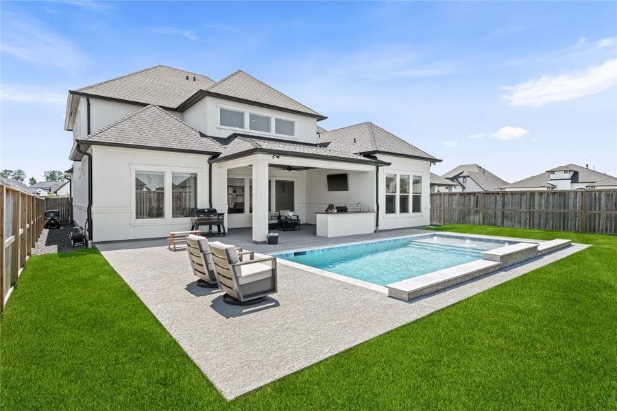 Exterior details and patio area of a home in , Friendswood (Image 3). Exterior details and patio area of a home in , Friendswood (Image 3).