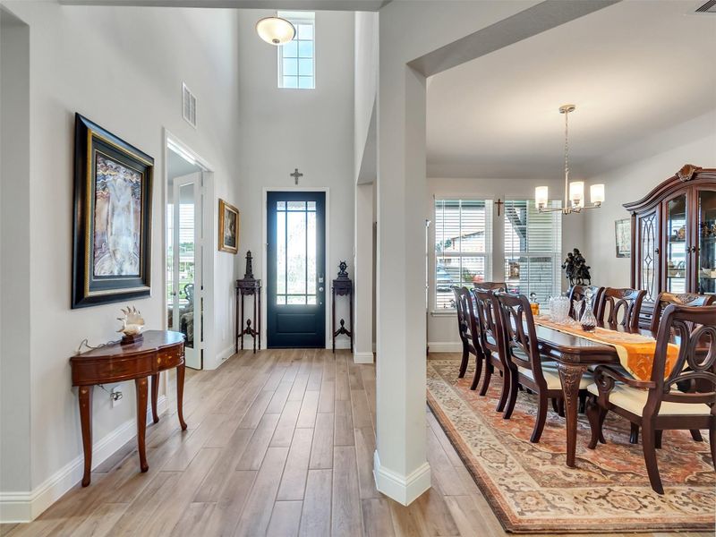 expansive entrance with high ceilings