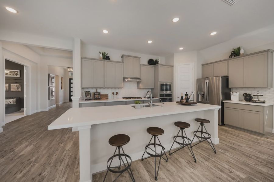 Representative furnished interior of a home built from the Hampton by Chesmar Homes in Esperanza 50's, Boerne (Image 9).