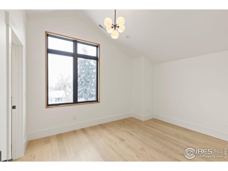 Secondary bedroom Sierra Pacific aluminum clad wood windows throughout.