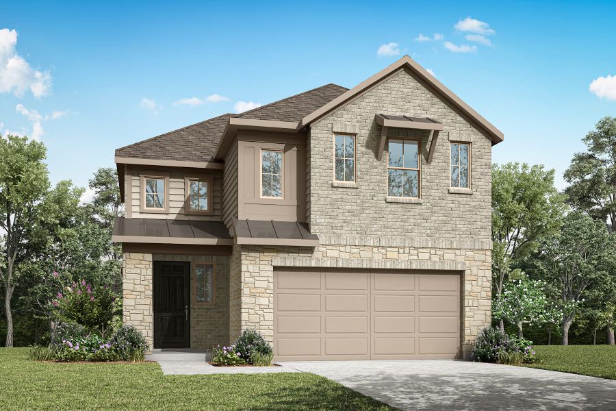 Representative exterior photo of a completed home built from the Winfield by Tri Pointe Homes in The Meadows, Denton, TX (Image 16).