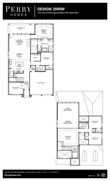 2D floor plan layout of this home in Valencia 50', Manvel, TX (Image 4).