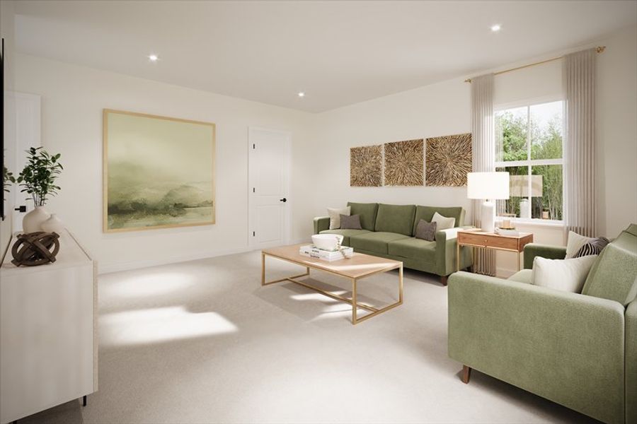 Representative furnished interior of a home built from the Meridian by Ryan Homes in Grande Dunes North Village, Longs (Image 6).