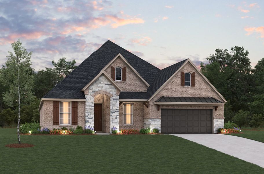 Representative exterior photo of a completed home built from the Kerrville by Beazer Homes in Legacy, League City, TX (Image 2). Representative exterior photo of a completed home built from the Kerrville by Beazer Homes in Legacy, League City, TX (Image 2).