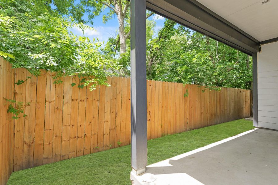 Exterior details and patio area of a home in , Houston (Image 22).
