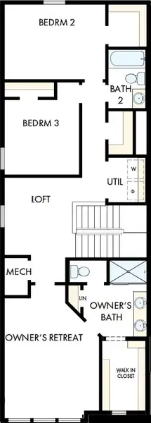 2D floor plan layout of this home in Preserve at The Cays – The Harbor Series, Daytona Beach, FL (Image 3).