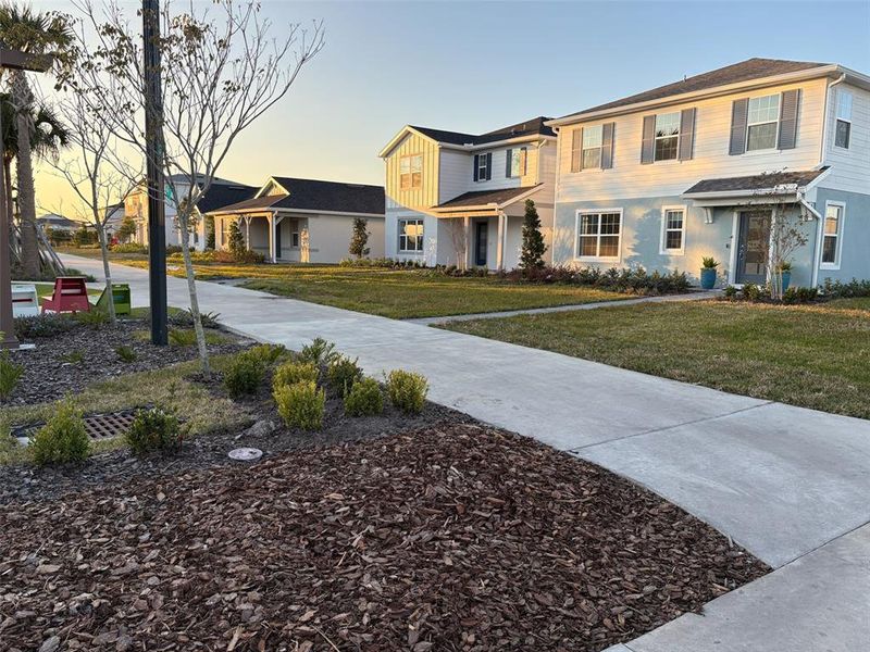 Oversized Corner Lot with Walking Paths and Linear Parks in Front