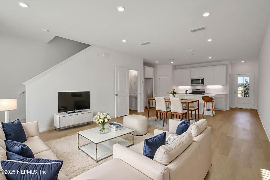 Furnished interior view inside a new home in Brook Forest - Townhomes, St. Augustine (Image 11).