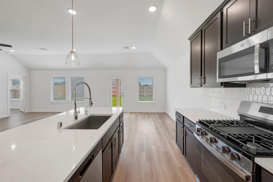 Furnished interior view inside a new home in Lone Star Landing, Montgomery (Image 12).
