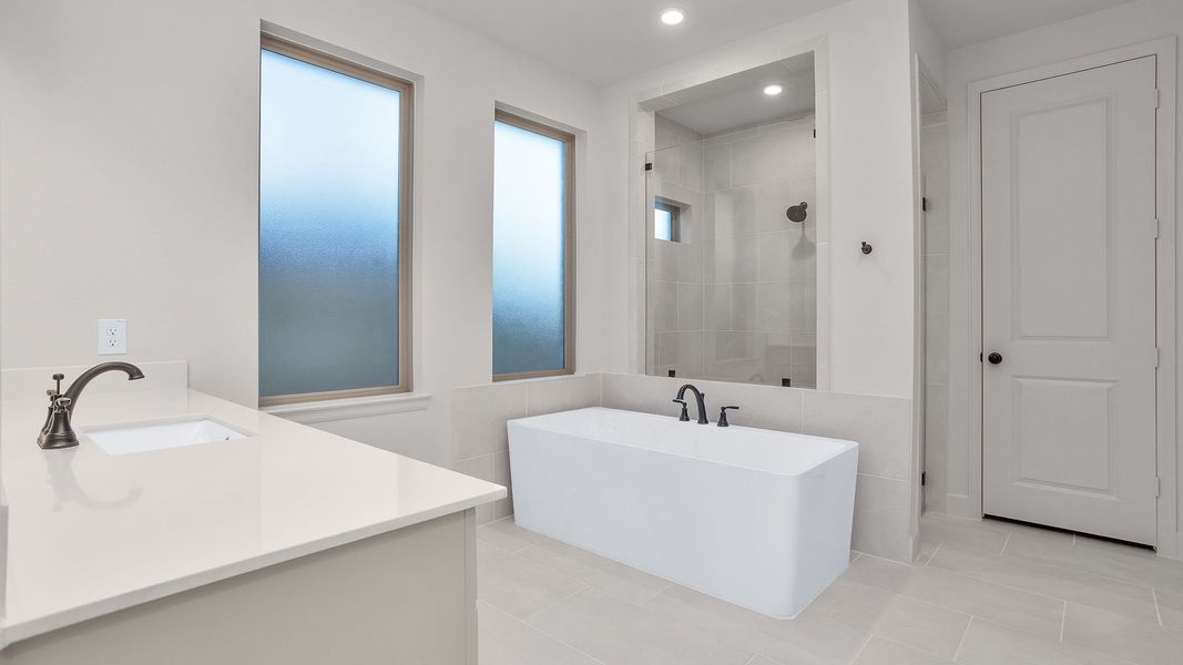 Furnished interior view inside a new home in Grand Central Park, Conroe (Image 12).