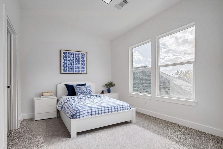 Virtually Staged Secondary Bedroom - 3rd Floor