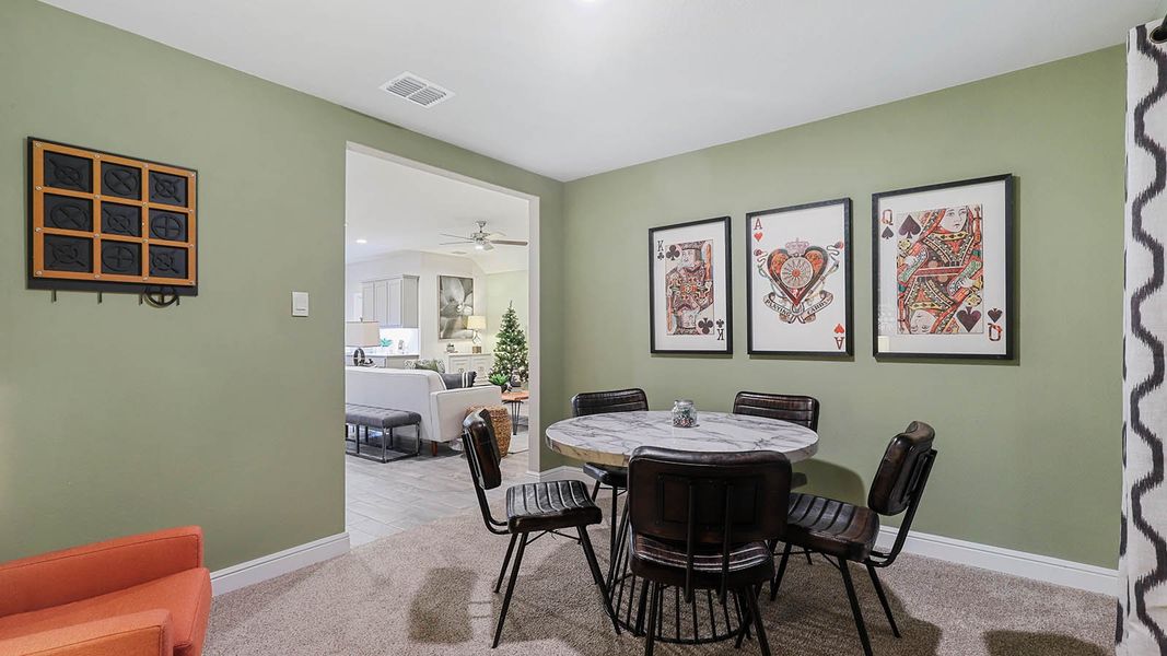 Furnished interior view inside a new home in Sandstone Estates, Granbury (Image 17). Furnished interior view inside a new home in Sandstone Estates, Granbury (Image 17).