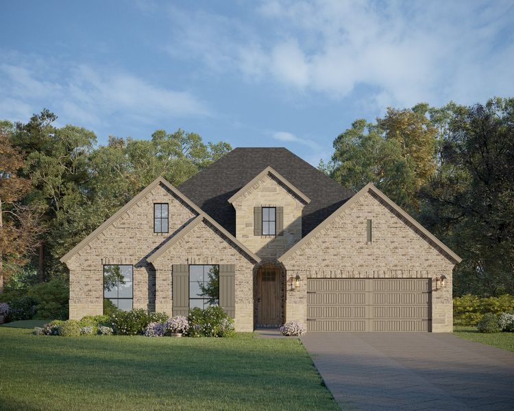 Plan 1623 Elevation D w/ Stone Plan 1623 Elevation D w/ Stone