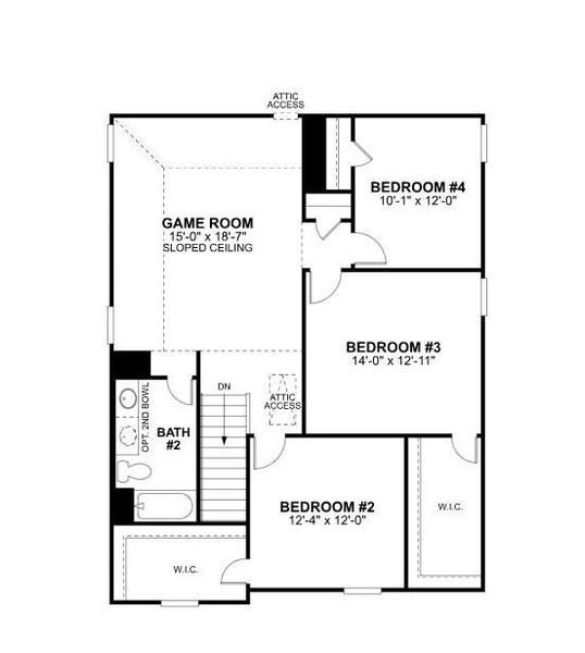 2D floor plan layout of this home in Indian Springs, Crosby, TX (Image 6).