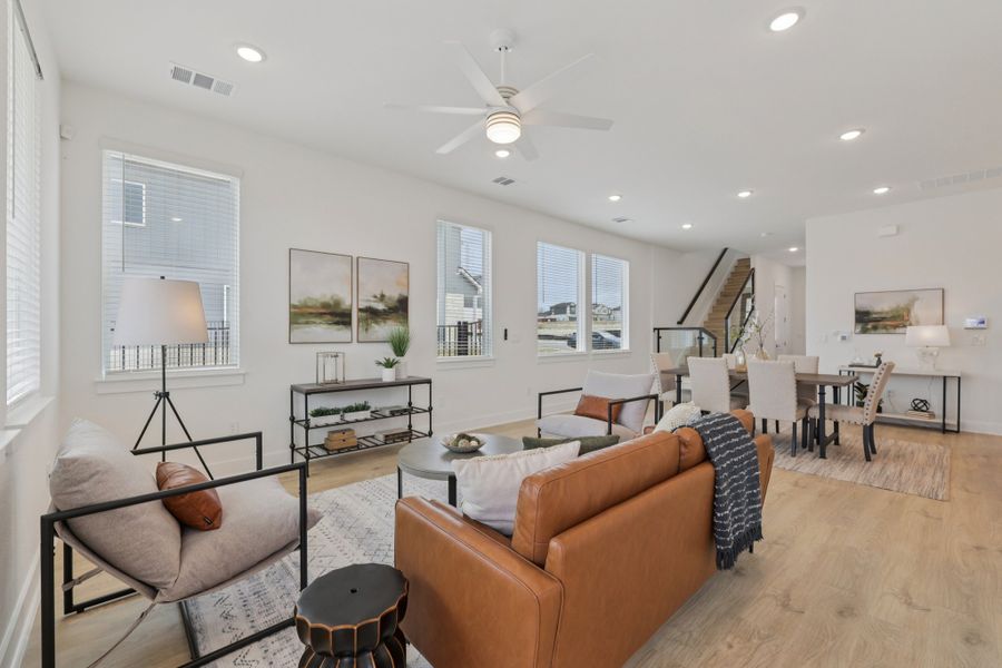 Furnished interior view inside a new home in Foxfield, Austin (Image 5).