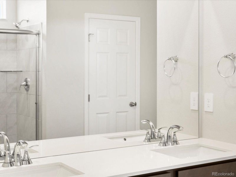 Furnished interior view inside a new home in Poudre Heights: The Alpine Collection, Windsor (Image 10).