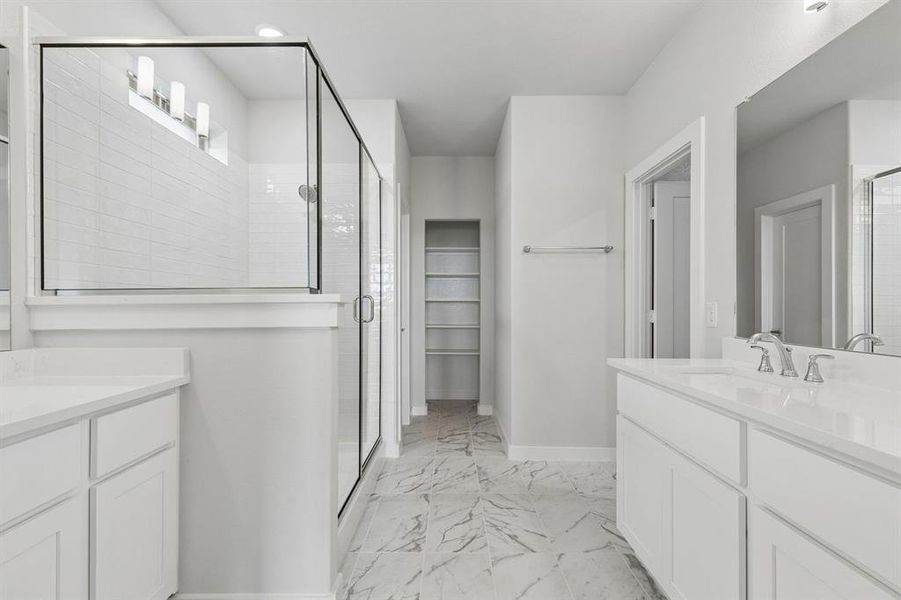 Primary Bathroom in the Winters home plan by Trophy Signature Homes – REPRESENTATIVE PHOTO Primary Bathroom in the Winters home plan by Trophy Signature Homes – REPRESENTATIVE PHOTO