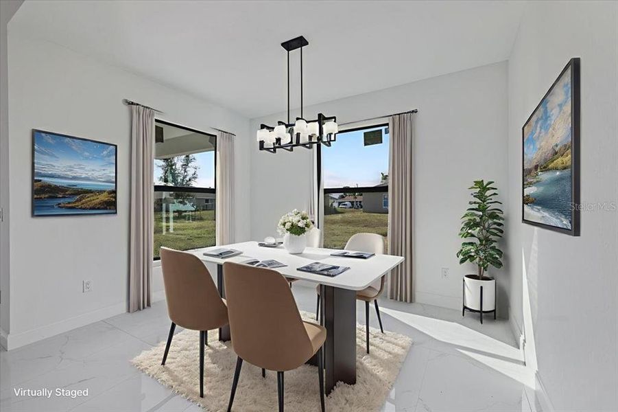 Furnished interior view inside a new home in , Cape Coral (Image 17).
