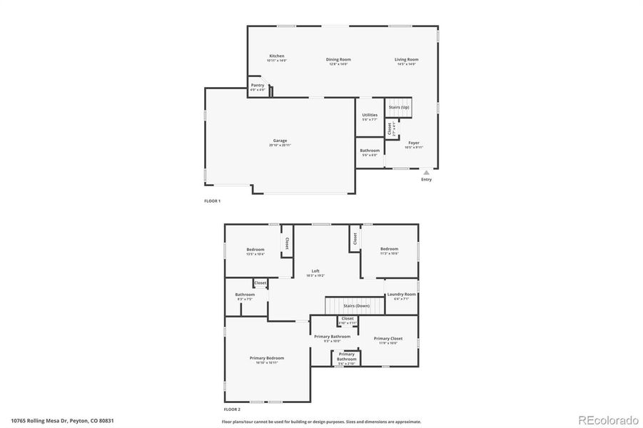 2D floor plan layout of this home in , Peyton, CO (Image 7).