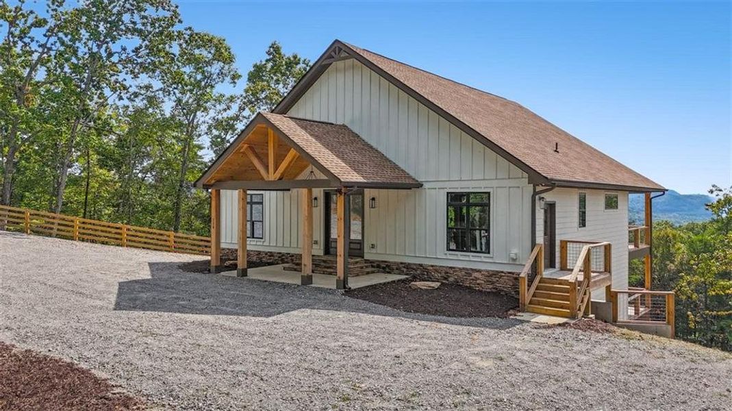Exterior details and patio area of a home in , Ranger (Image 28).