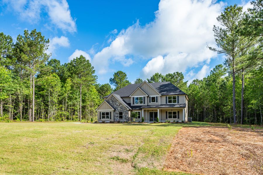 Front exterior of a new home in Flint Farms, Concord, GA, highlighting curb appeal (Image 28).