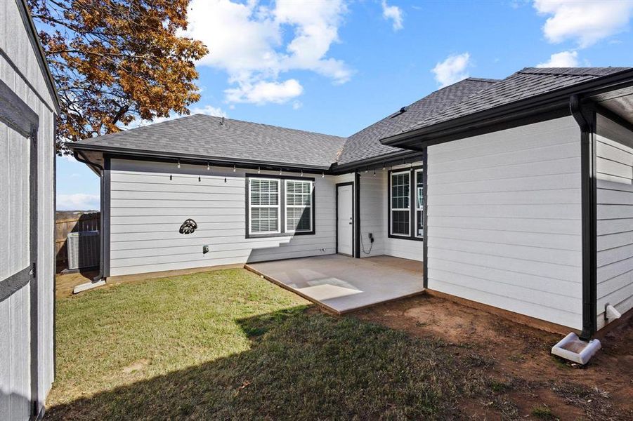 Exterior details and patio area of a home in , Denison (Image 22). Exterior details and patio area of a home in , Denison (Image 22).