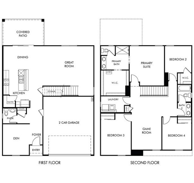 2D floor plan layout of this home in Las Patrias at Star Valley Phase III - Premier Series, Tucson, AZ (Image 1).
