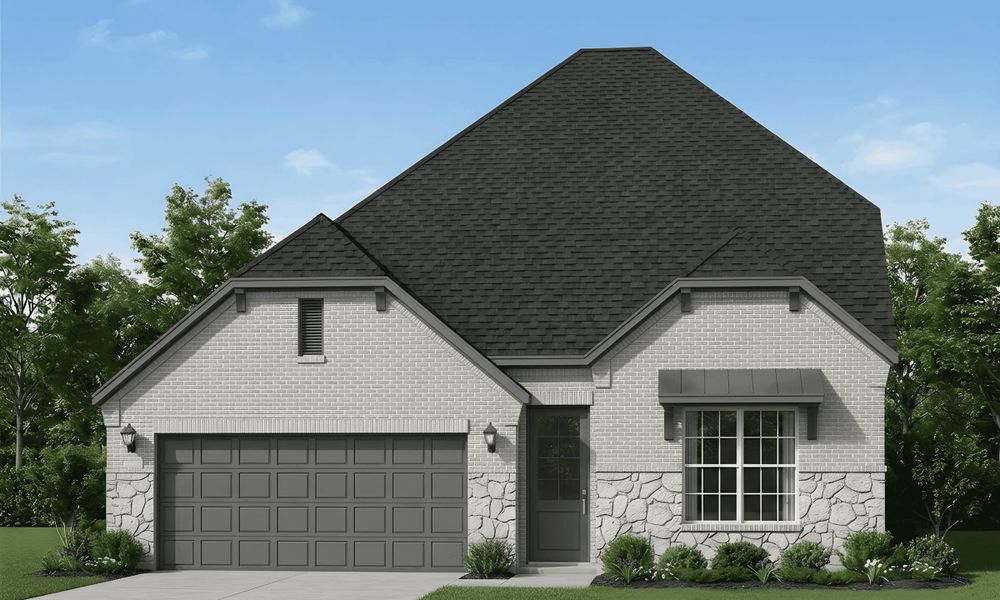 Representative exterior photo of a completed home built from the Ridge by Taft Homes in Summer Crest, Crowley, TX (Image 2). Representative exterior photo of a completed home built from the Ridge by Taft Homes in Summer Crest, Crowley, TX (Image 2).