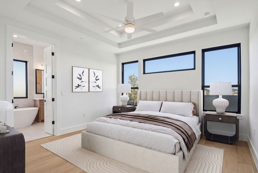 Furnished interior view inside a new home in Milky Way at River Place, Austin (Image 11).