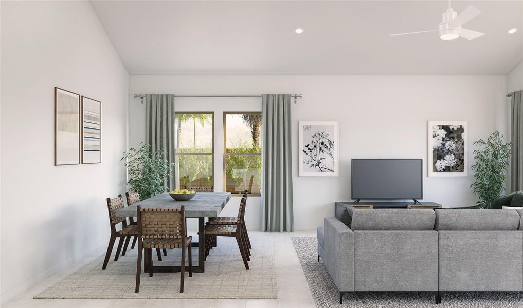Sun-lit dining area (*Artist rendering used for illustration purposes only.)