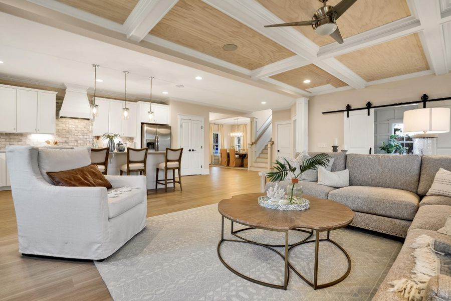 Representative furnished interior of a home built from the Harrison by Bill Clark Homes in Sidbury Landing, Wilmington (Image 8).