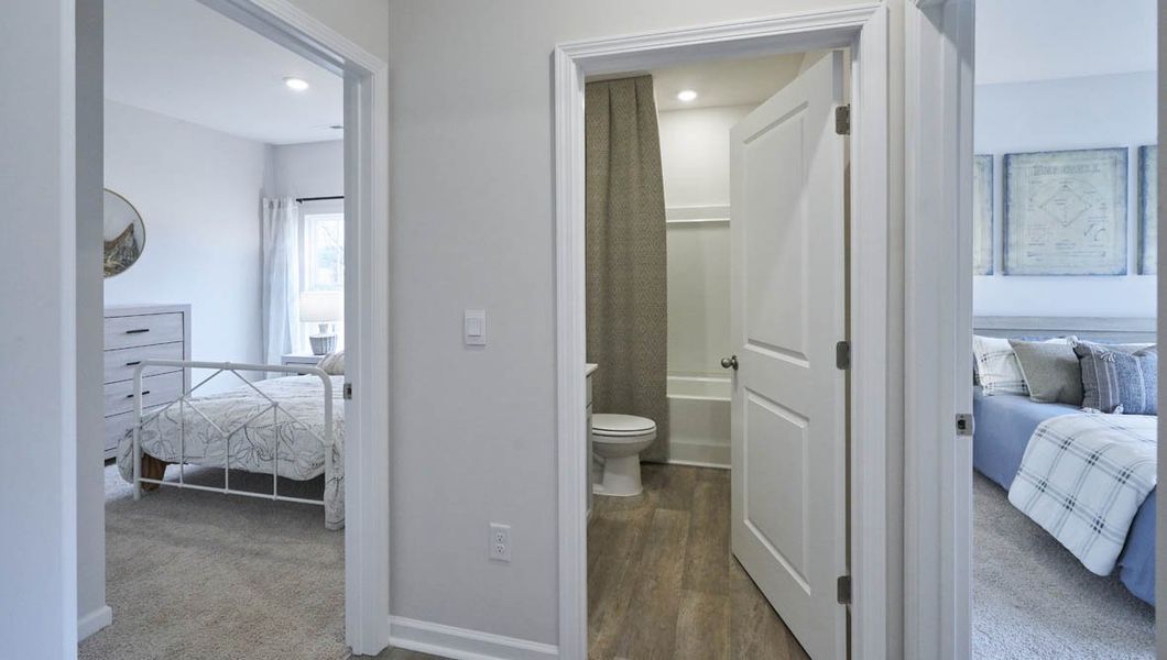 Representative furnished interior of a home built from the Cali by D.R. Horton in Carter Ridge, Greenville (Image 4).