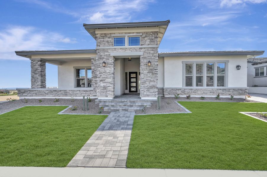Exterior details and patio area of a home in The Heights at Victory, Buckeye (Image 17).