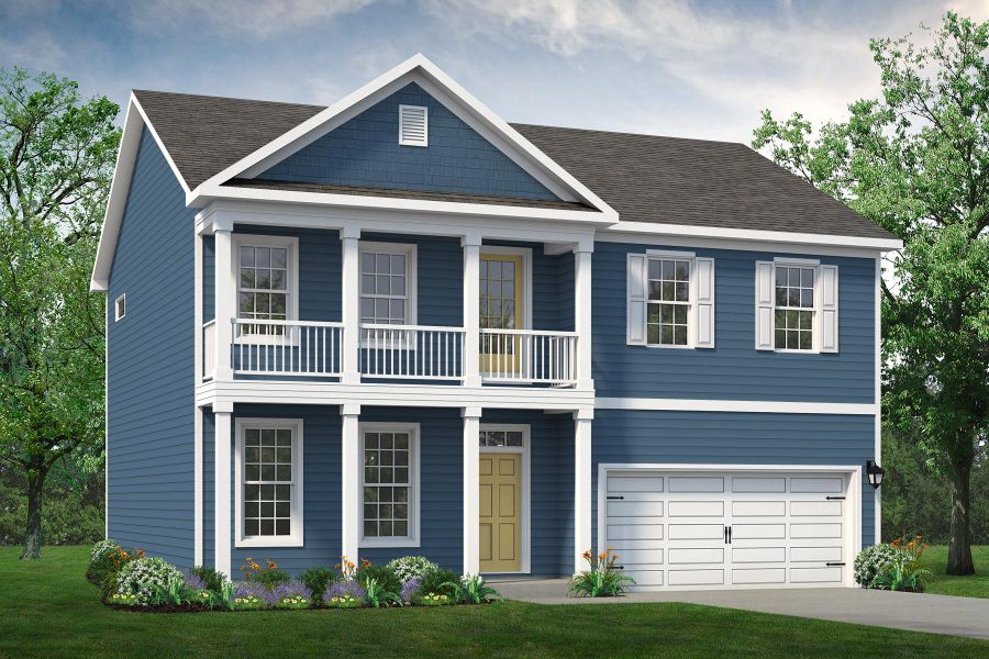 Representative exterior photo of a completed home built from the The Hawthorne by Chesapeake Homes in Neill's Pointe, Angier, NC (Image 24).