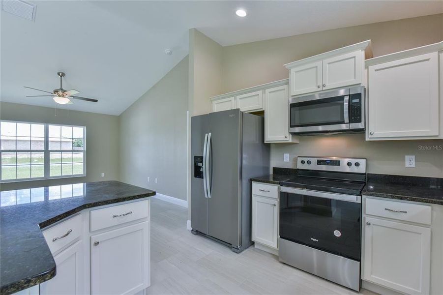 Kitchen w/Stainless steel appliances