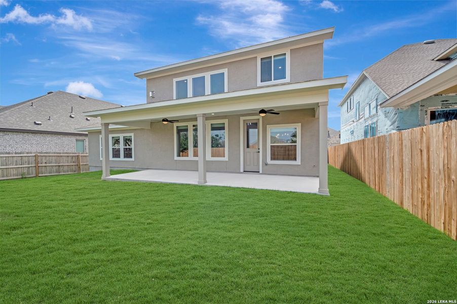 Exterior details and patio area of a home in Davis Ranch 60', San Antonio (Image 3). Exterior details and patio area of a home in Davis Ranch 60', San Antonio (Image 3).