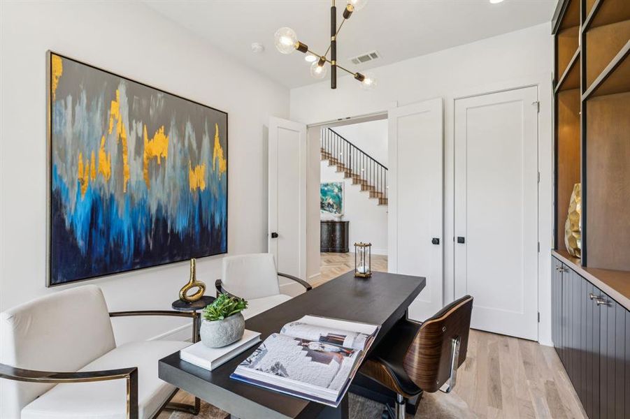 Furnished interior view inside a new home in , Dallas (Image 14).